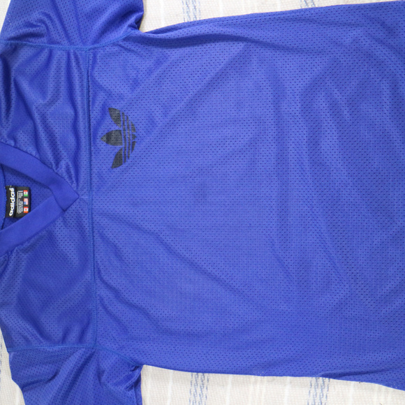 ADIDAS Royal Blue Big Back Logo Mesh Jersey Shirt - Picture 4 of 8